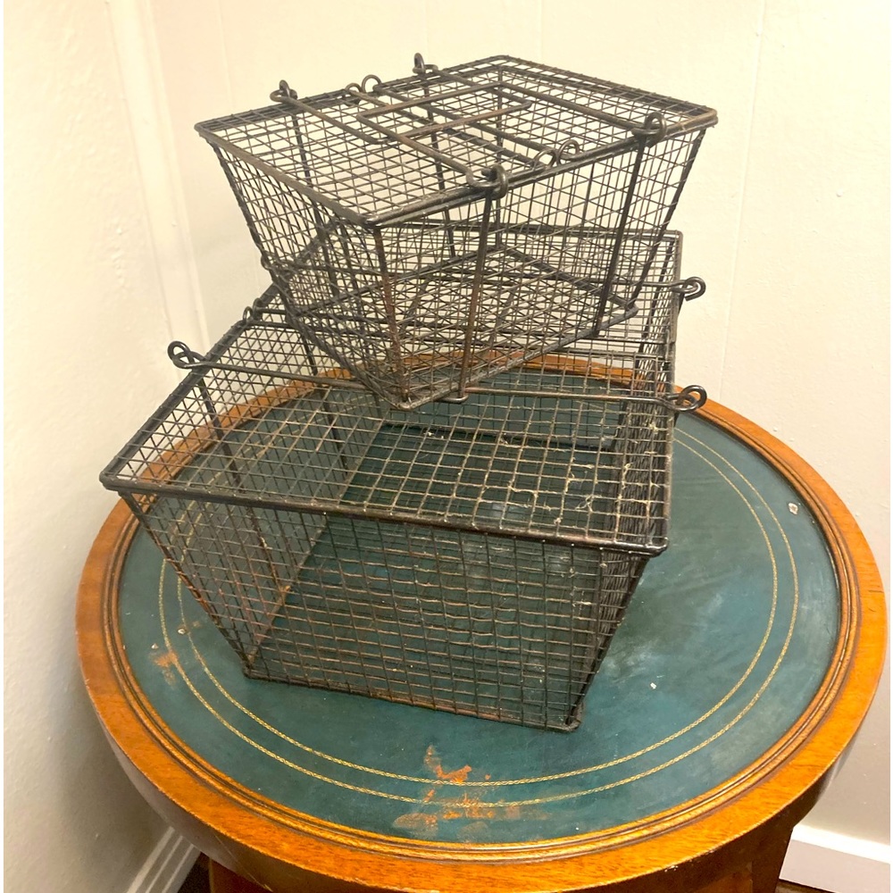 Decorative Wire Metal Baskets (set of 2)